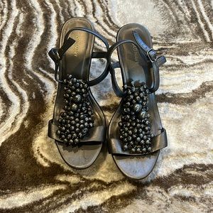 Old navy wedges with bead detailing